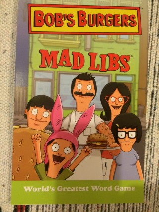 Nerd Block October 2015 Bobs Burgers Mad Libs