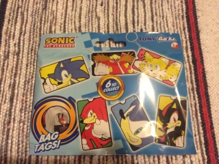 Lootchest March 2016 Sonic The Hedgehog Bag Tags