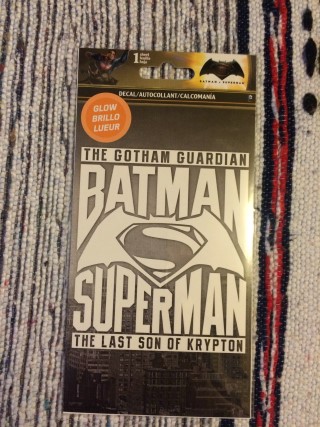 Comic Block March 2016 Batman Superman Decal